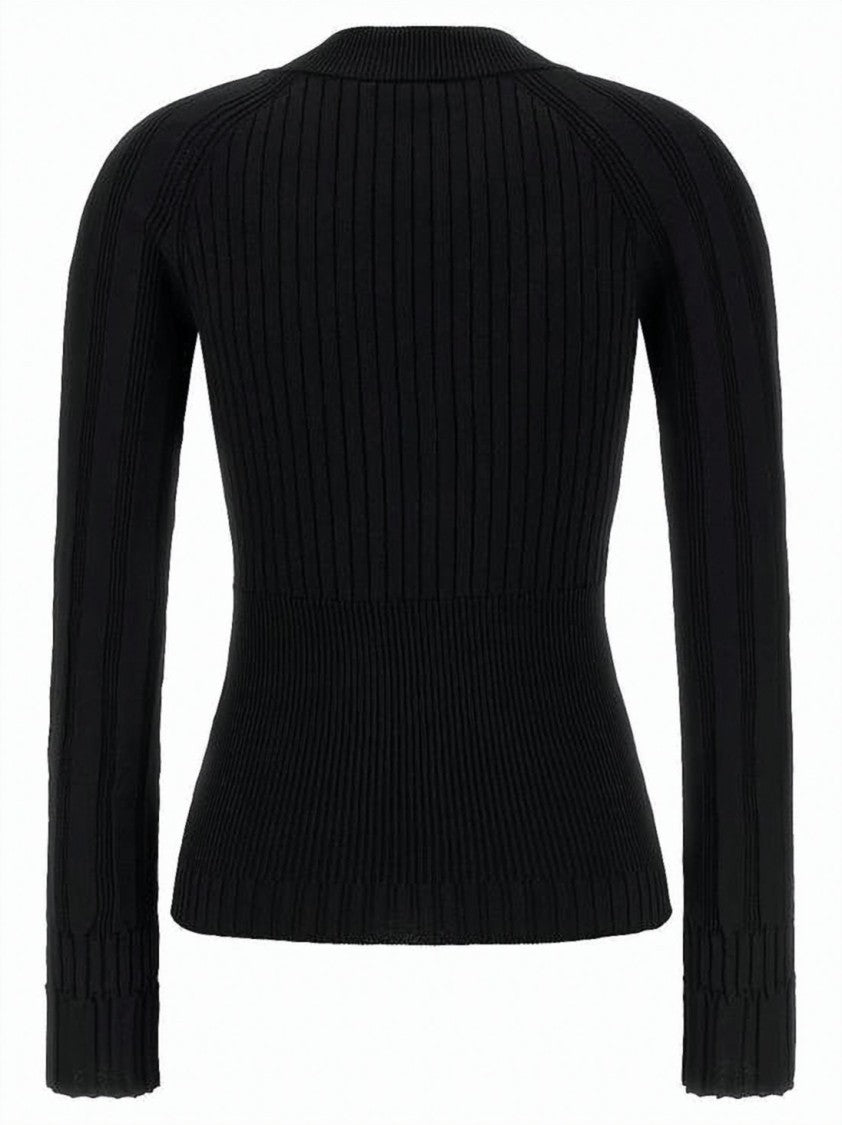 Balmain Fitted Ribbed Knit Cardigan