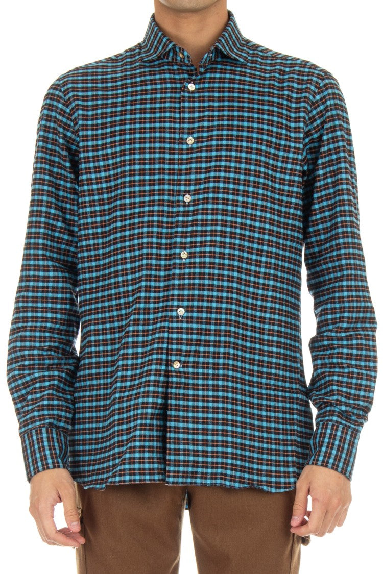 Borriello Micro Check Flannel Shirt
