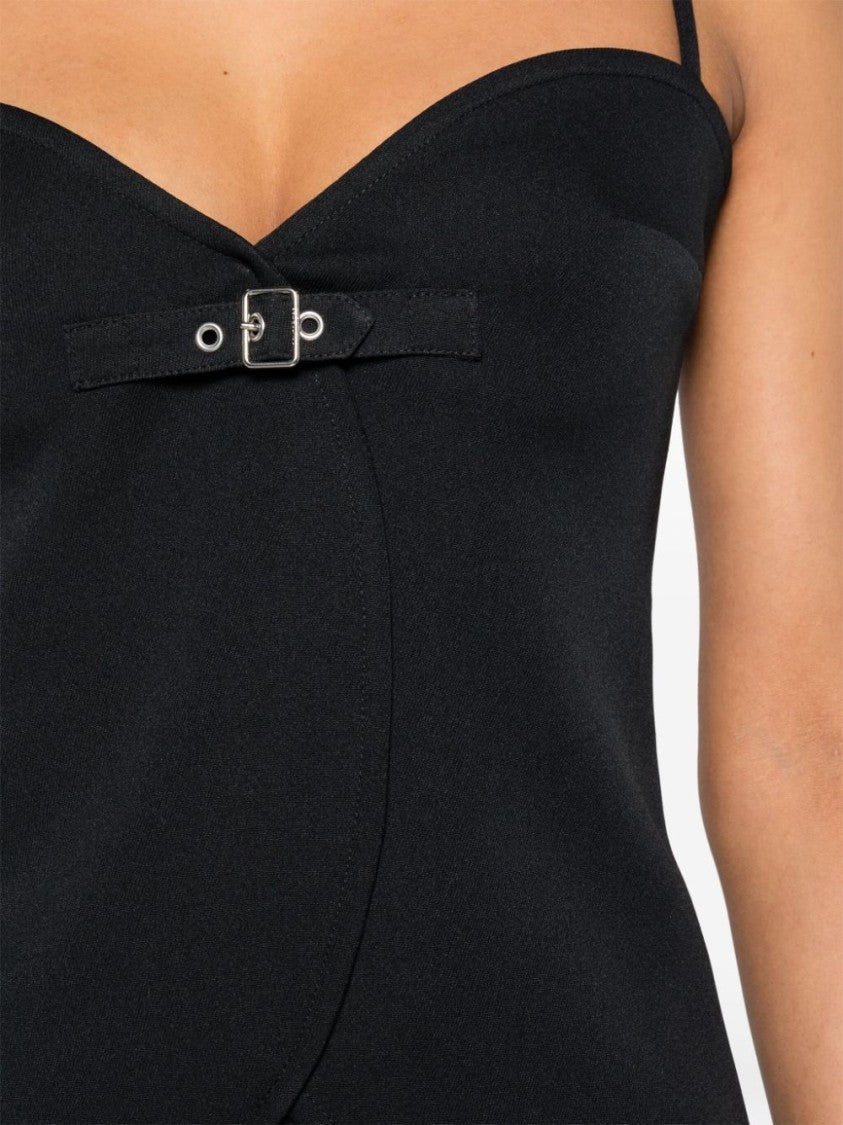 Courrèges Black Twill Weave Top