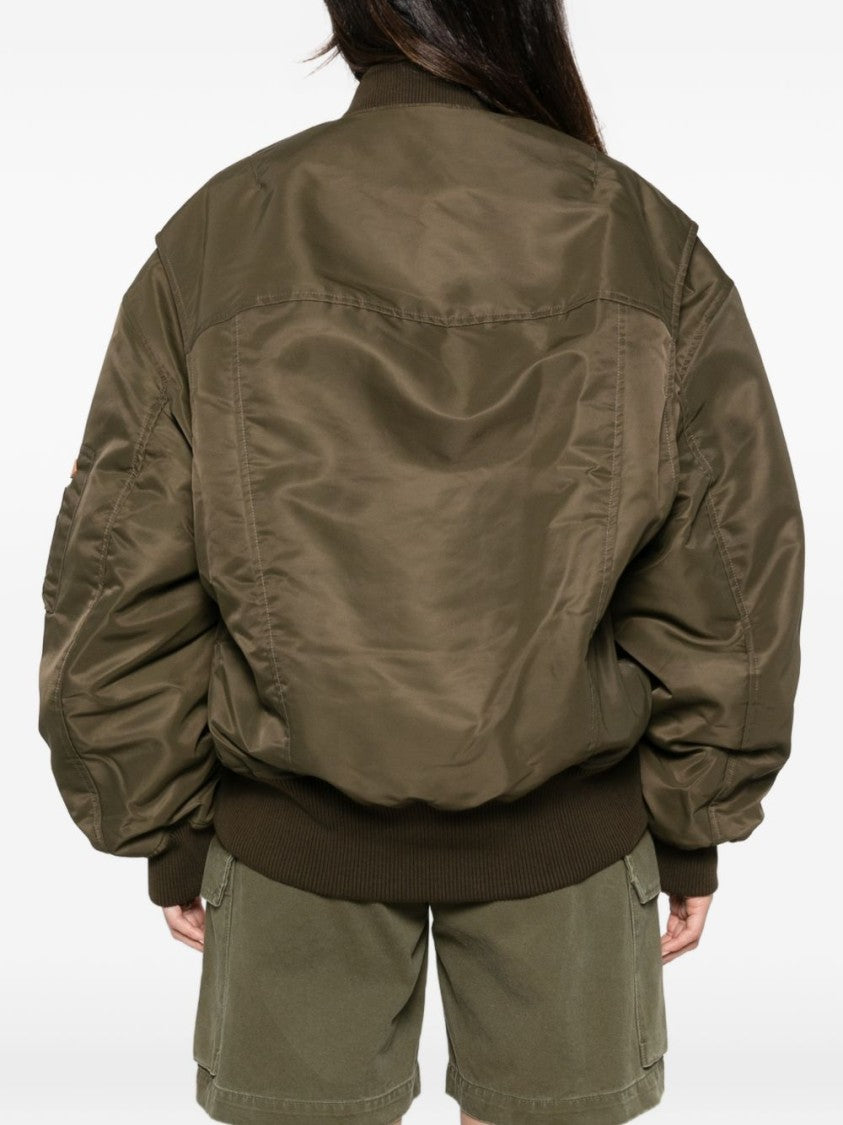 J. W. Anderson Boxy Oversized Cropped Olive Green Nylon Jacket