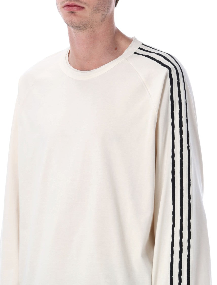 Y-3 Raw Edge Long Sleeve White T-Shirt
