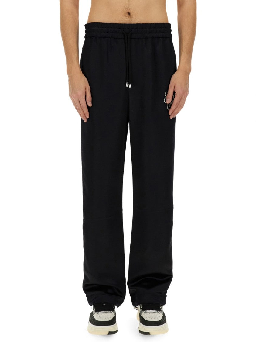 Amiri Relaxed Fit Black Pants With Embroidery