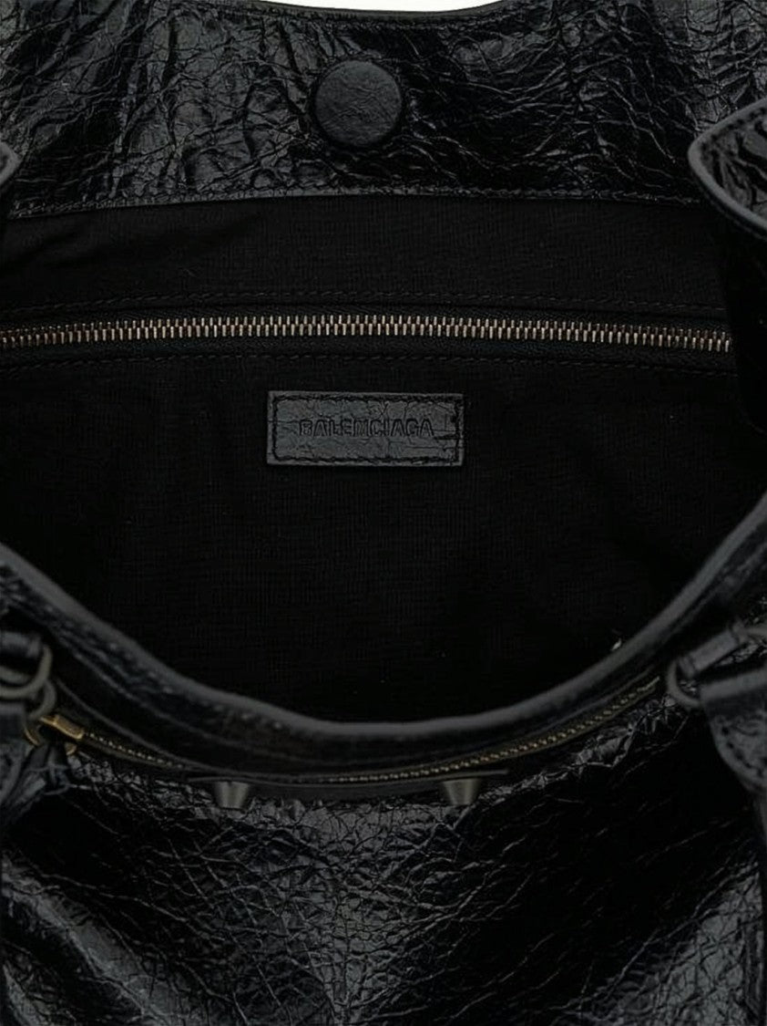 Balenciaga Textured Lambskin Tote Bag With Stud Detailing