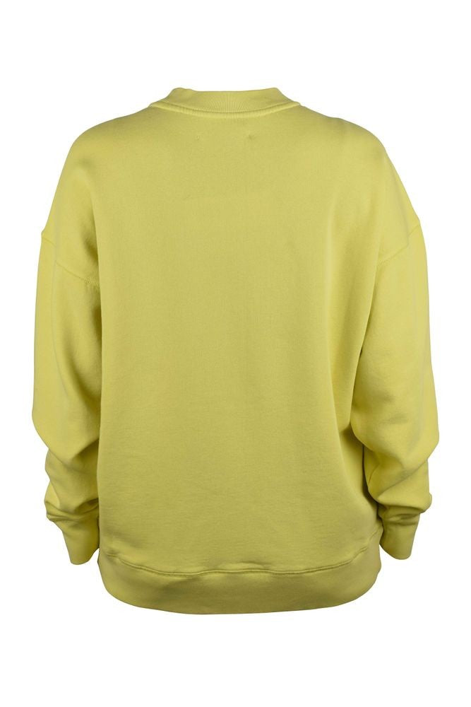 Autry Yellow Cotton Sweatshirt With Mesh Design