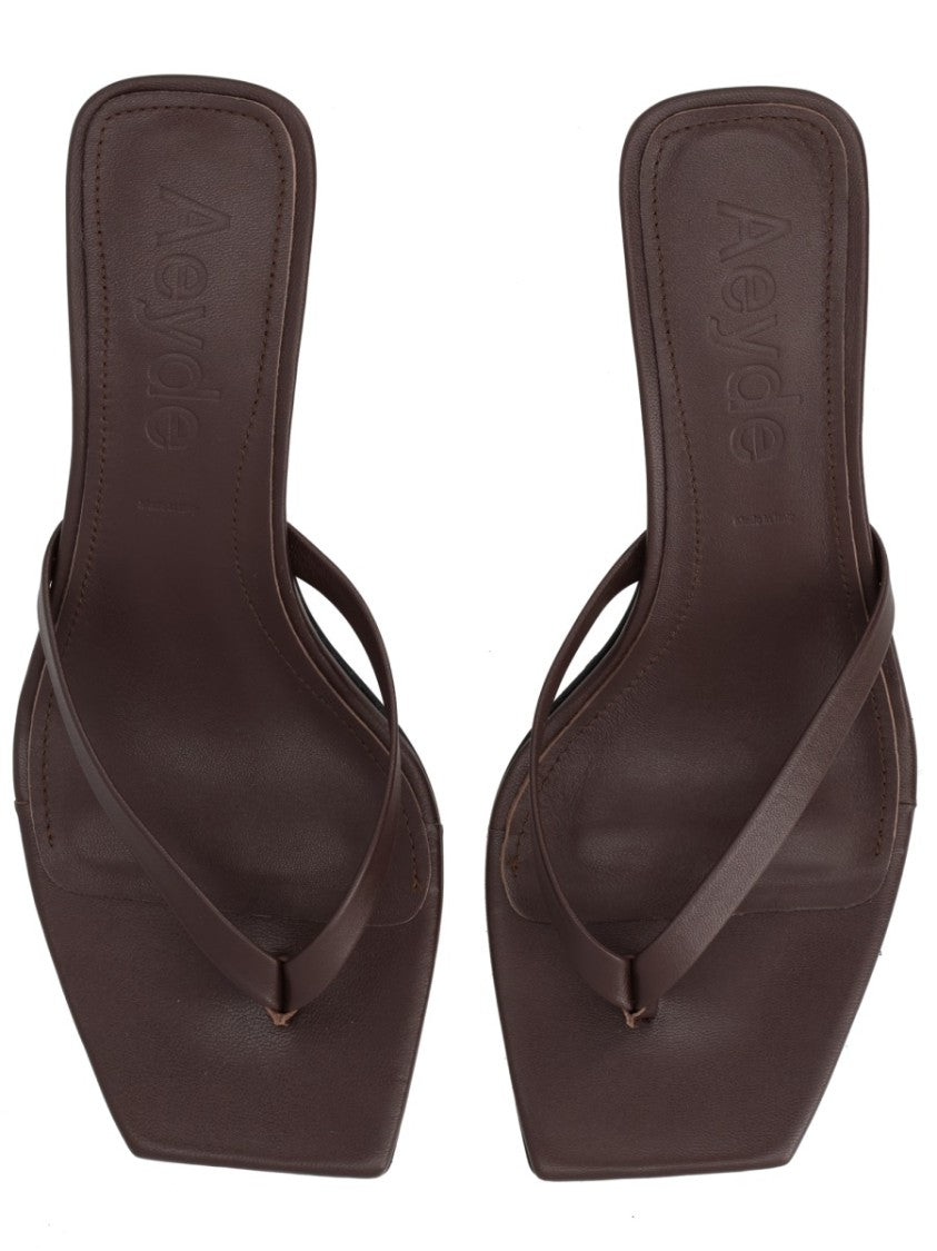 Aeydē Wilma Nappa Leather Square Toe Sandals