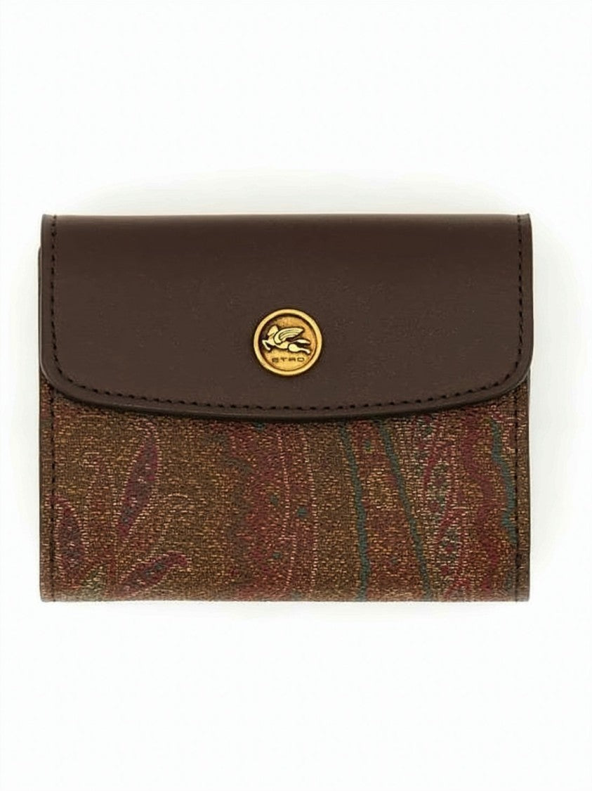 Etro Compact Paisley Pattern Wallet