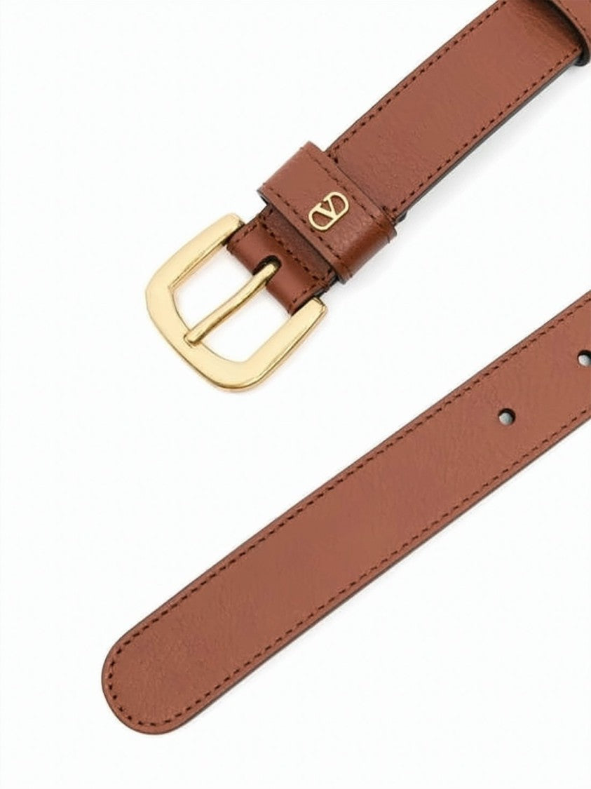 Valentino Garavani Polished Calf Leather Regular Belt
