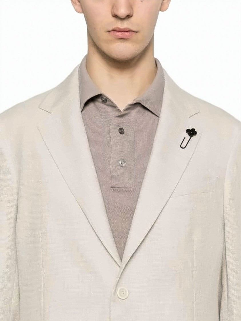 Lardini Tailored Lightweight Wool And Linen Blend Suit Set