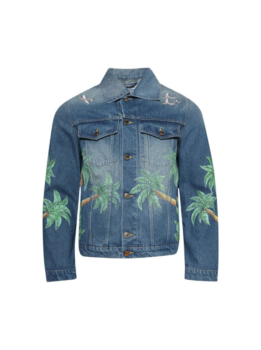 Casablanca Tennis Club Denim Jacket Blue