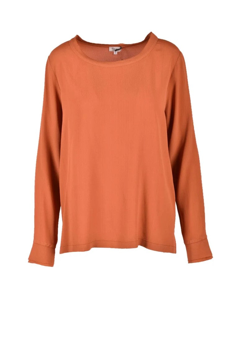 Her Shirt Viscose/Silk Blouse - Orange
