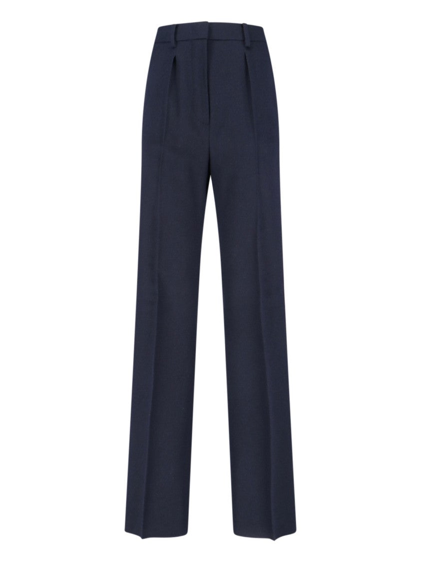 Max Mara High-Waisted Navy Tailored Trousers