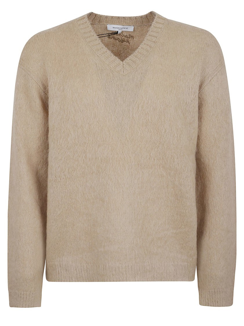 Maison Kitsuné Relaxed Fit Mohair Blend Sweater