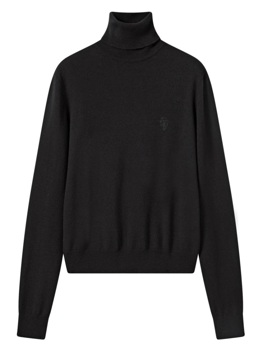 Gucci Wool Turtleneck Sweater With Subtle Embroidery