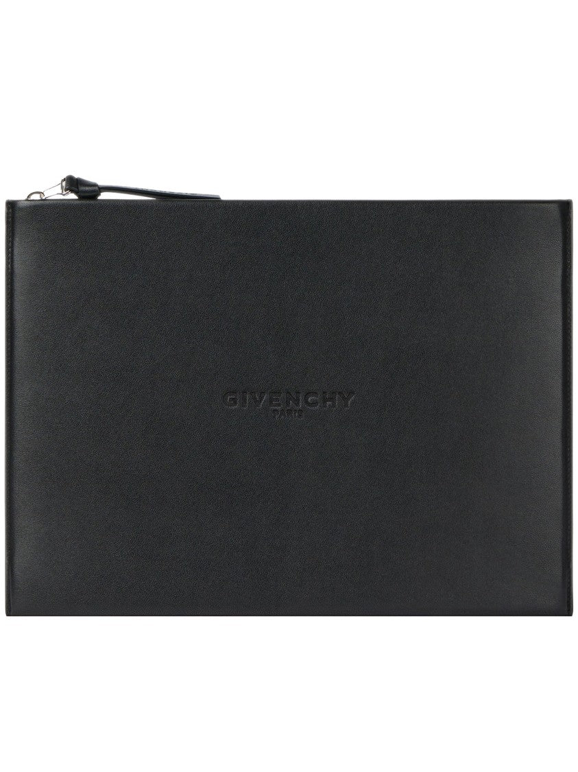 Givenchy Padded Antigona Rectangular Calf Leather Pouch