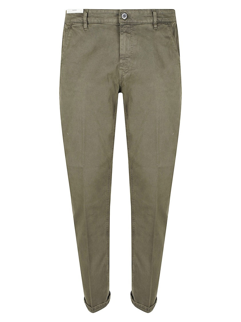 Pt Torino Indie Slim Fit Tapered Cuffed Cotton Casual Pants