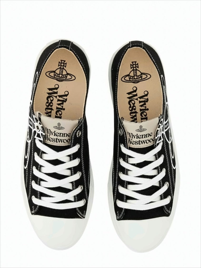 Vivienne Westwood Low-Top Sneakers With Graphic Emblem And Textured Sole
