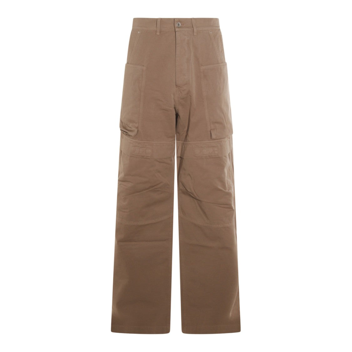 Drkshdw By Rick Owens Brown Cargo Trousers With Utility Pockets And Relaxed Fit