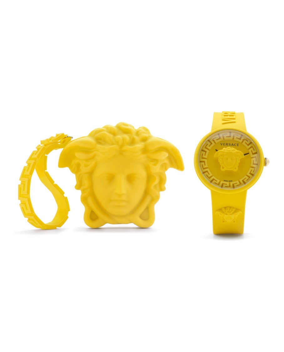 Versace Medusa Pop Silicone Watch With Iconic Greek Key Motif