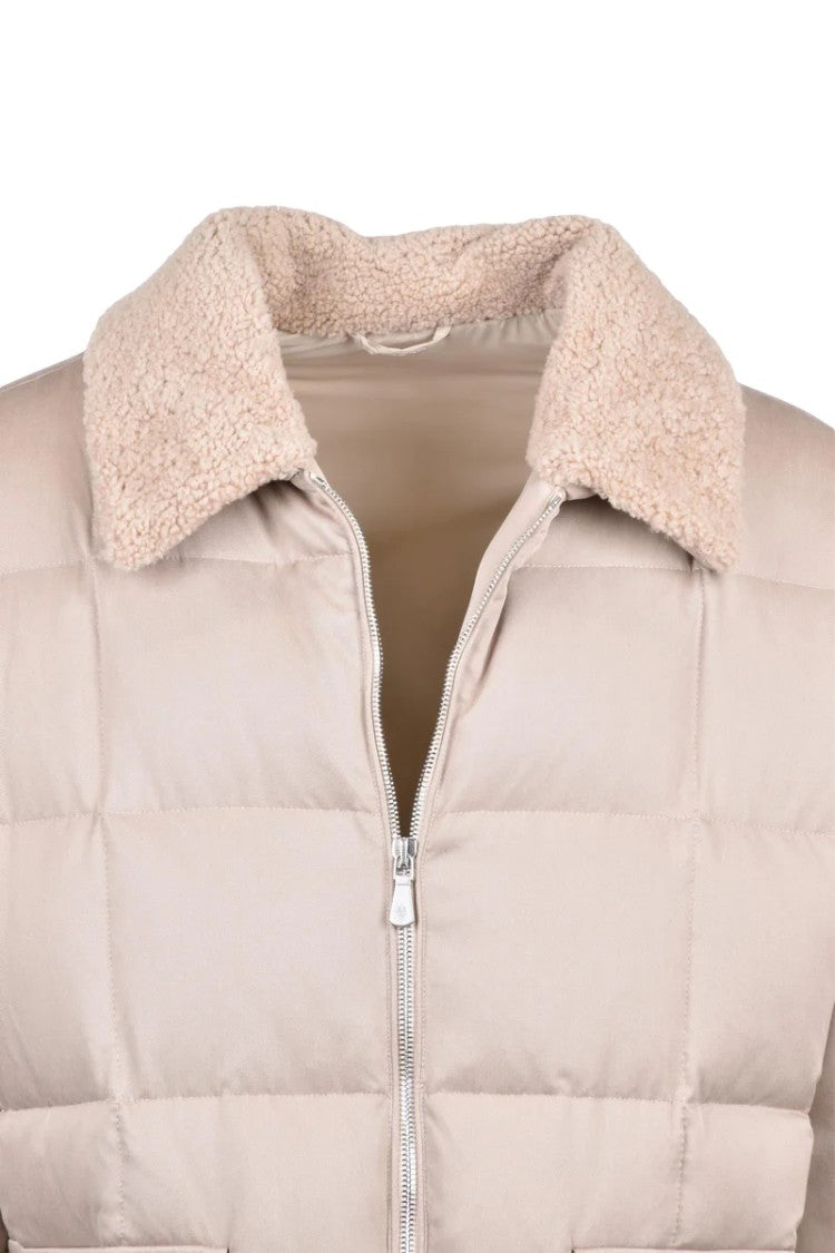 Eleventy Silk Down Jacket - Beige