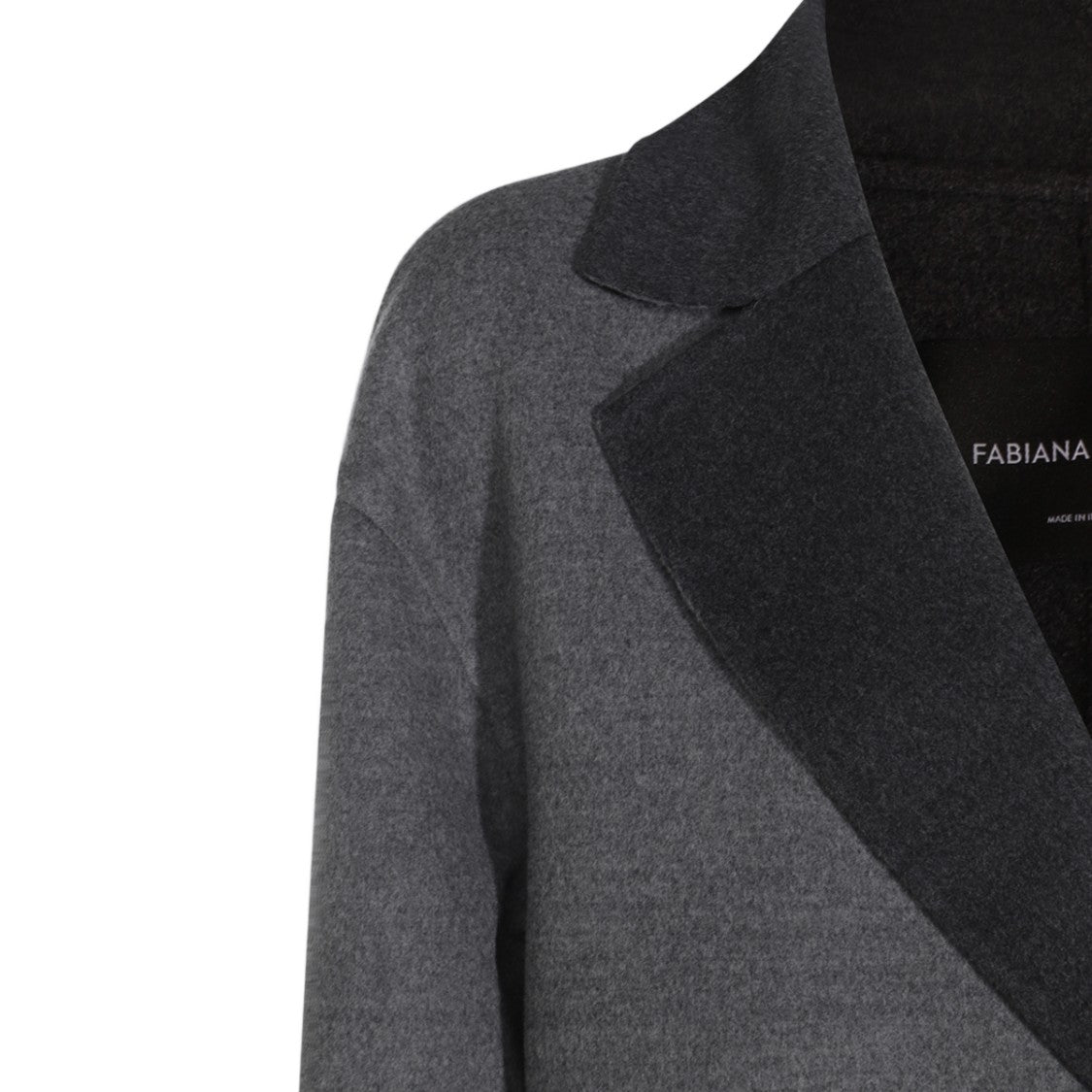 Fabiana Filippi Long Coat With Contrasting Wide Lapel