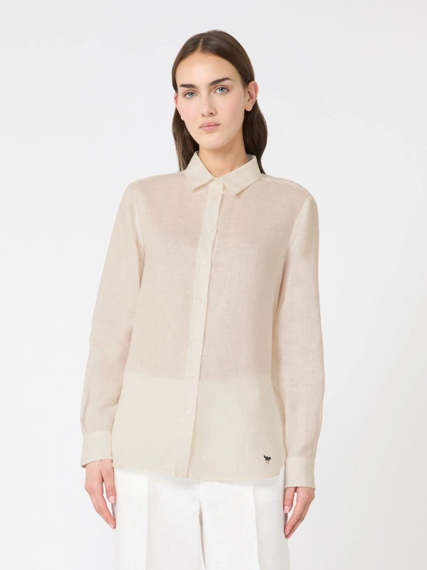 Max Mara Long-Sleeved Button-Down Shirt With Classic Collar