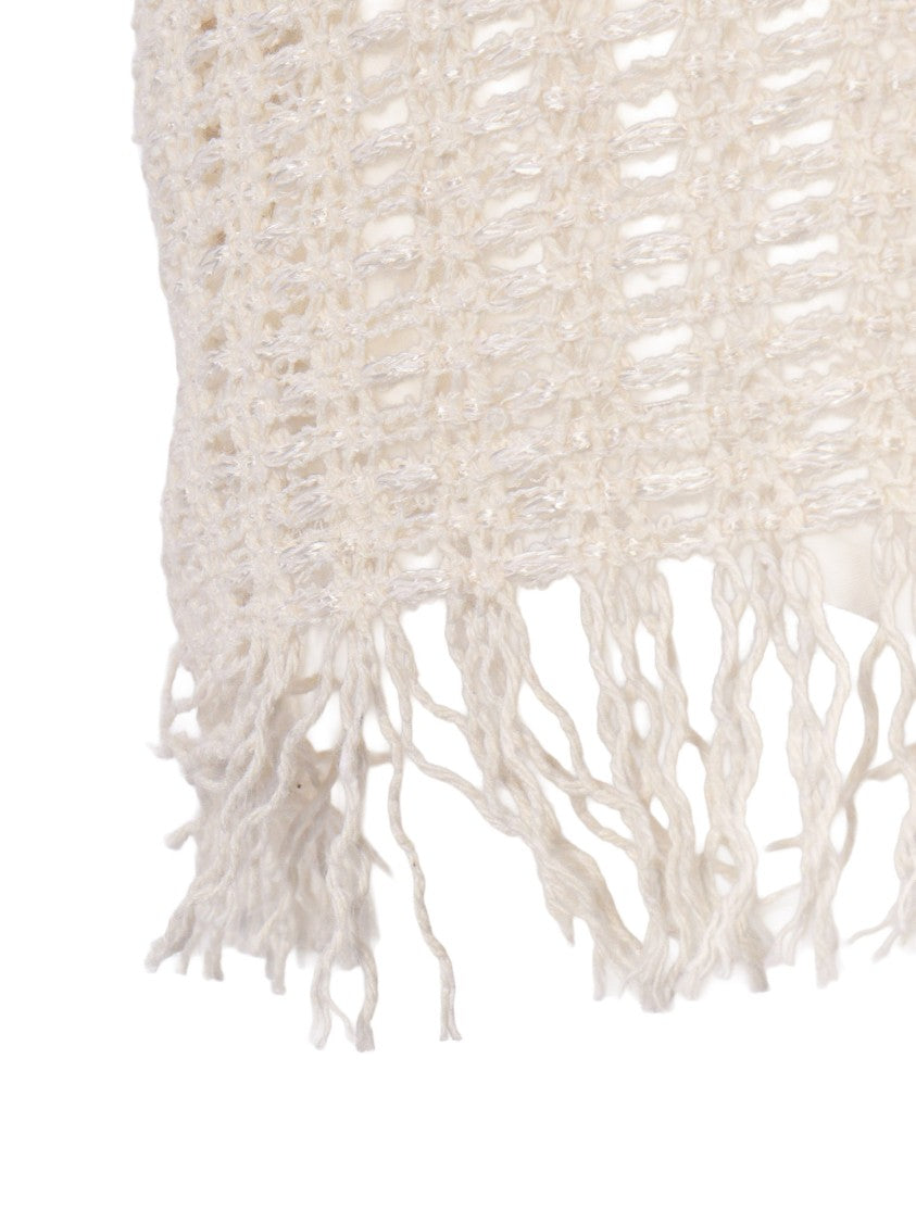 Peserico Open Knit Fringe Trim Tank Top