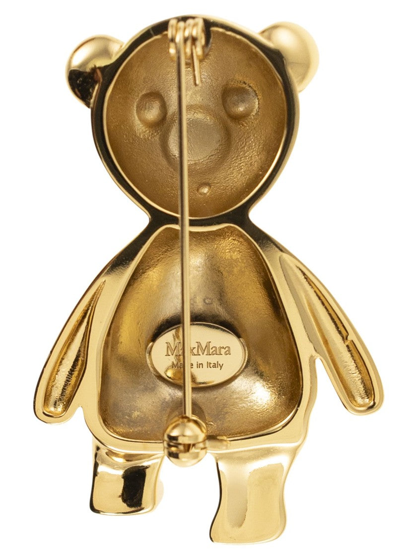 Max Mara Shiny - Metal Bear Brooch