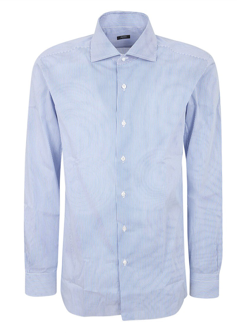 Barba Napoli Slightly Stretch Cotton Shirt With Classic Collar