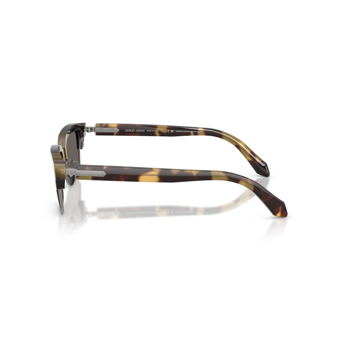Giorgio Armani 0Ar8243 Classic Clubmaster Sunglasses With Tortoiseshell Acetate Frame
