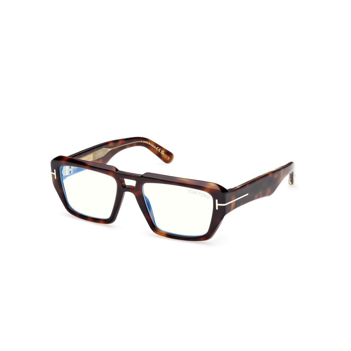 Tom Ford Ft6077-B Oversized Square Tortoiseshell Eyeglasses