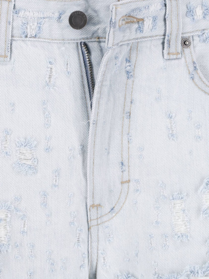 Haikure Light Blue Winny Wide-Leg Destroyed Jeans