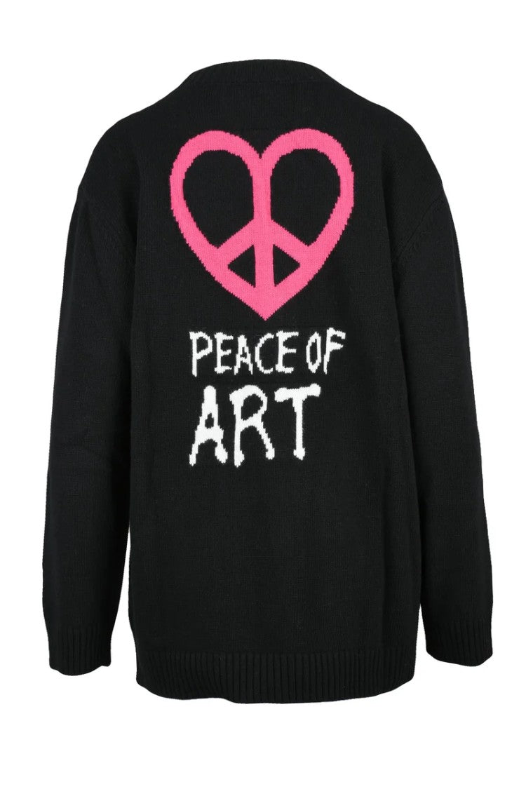 Mo5ch1no Jeans Long Cardigan - Black