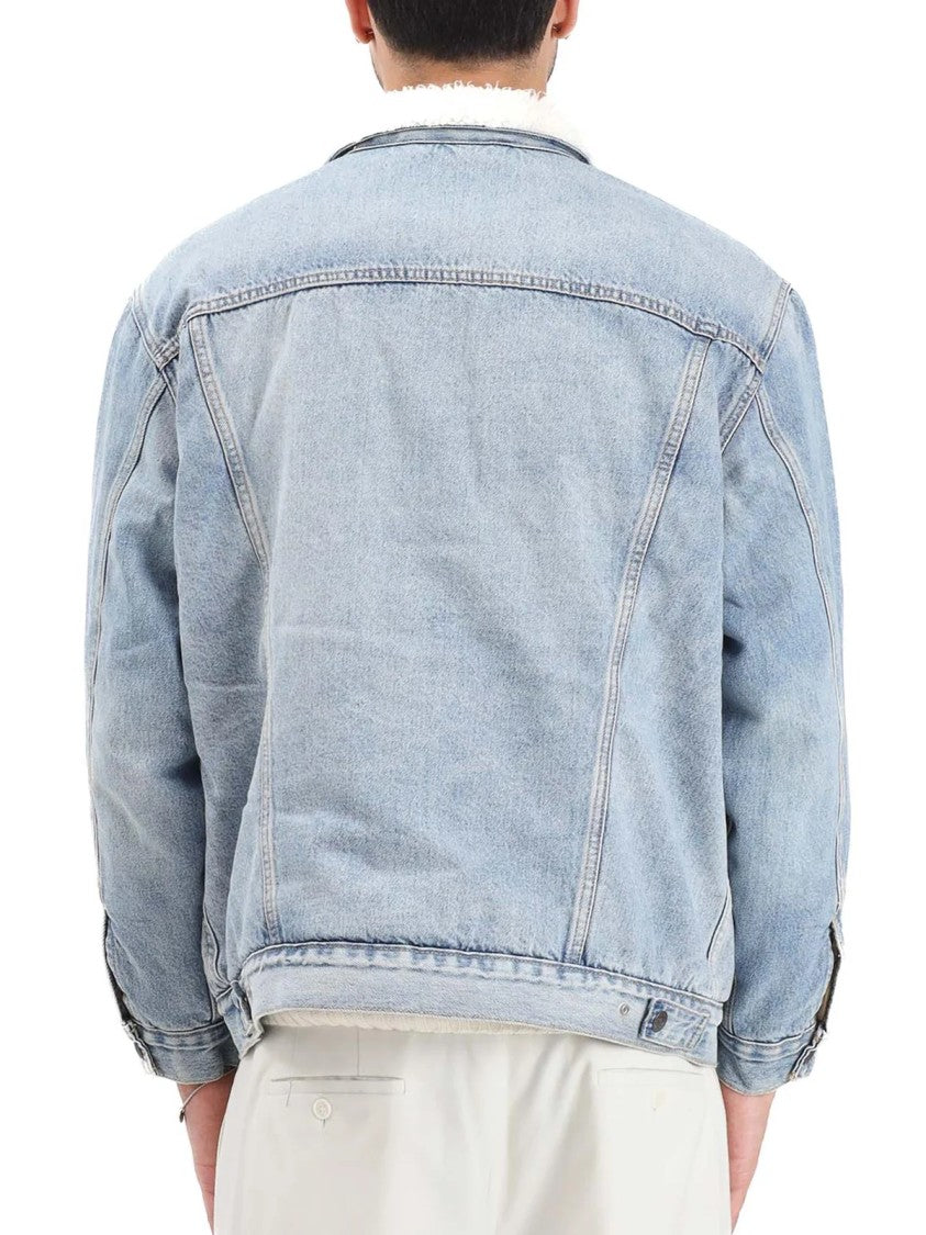 Levi's Light Blue Shearling-Lined Cotton Denim Jacket