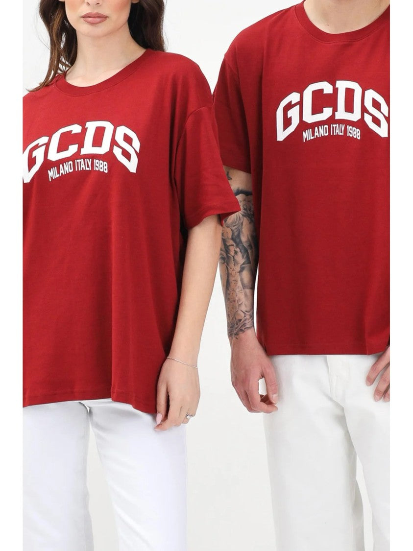 Gcds Red Cotton T-Shirt