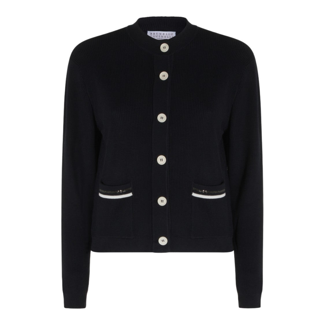 Brunello Cucinelli Ribbed Knit Cardigan With Button-Down Front