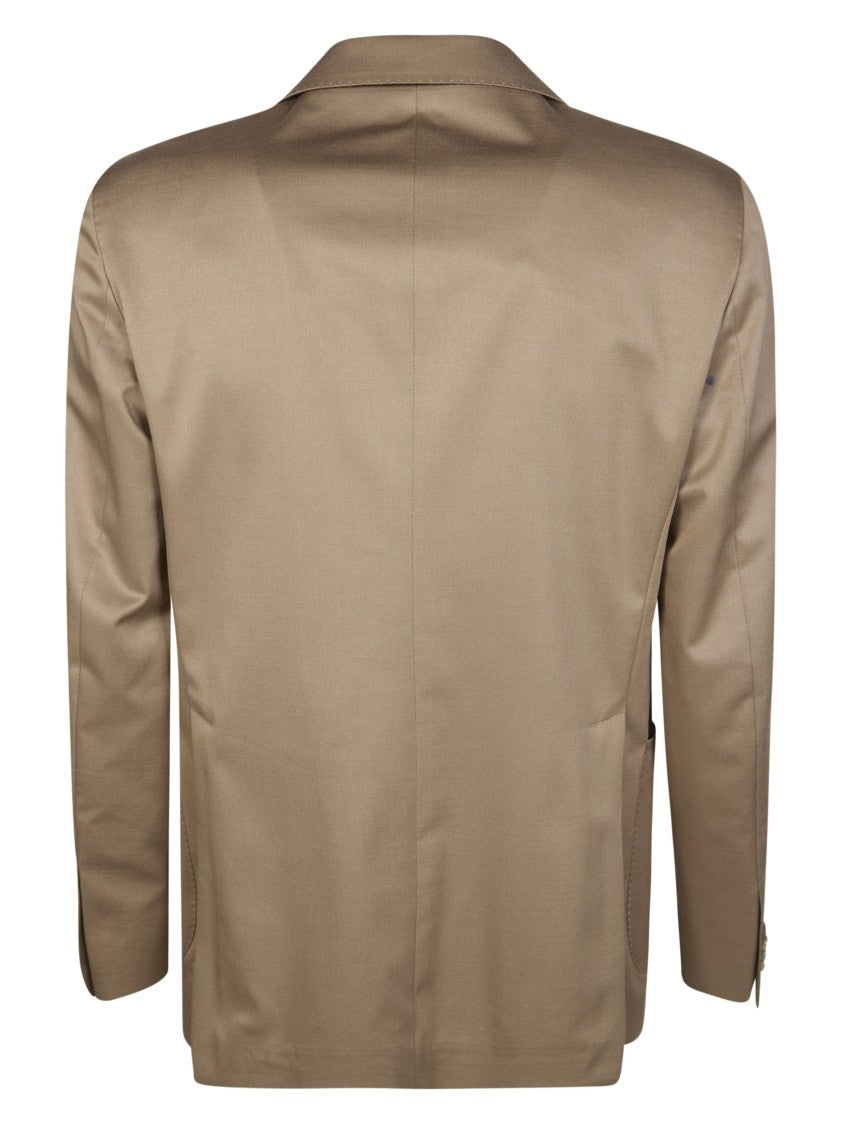 Tagliatore Light Brown Virgin Wool Patch Pocket Suit