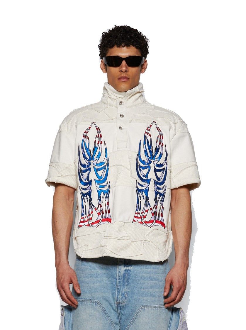 Who Decides War Glory Winged Polo Shirt - Cream