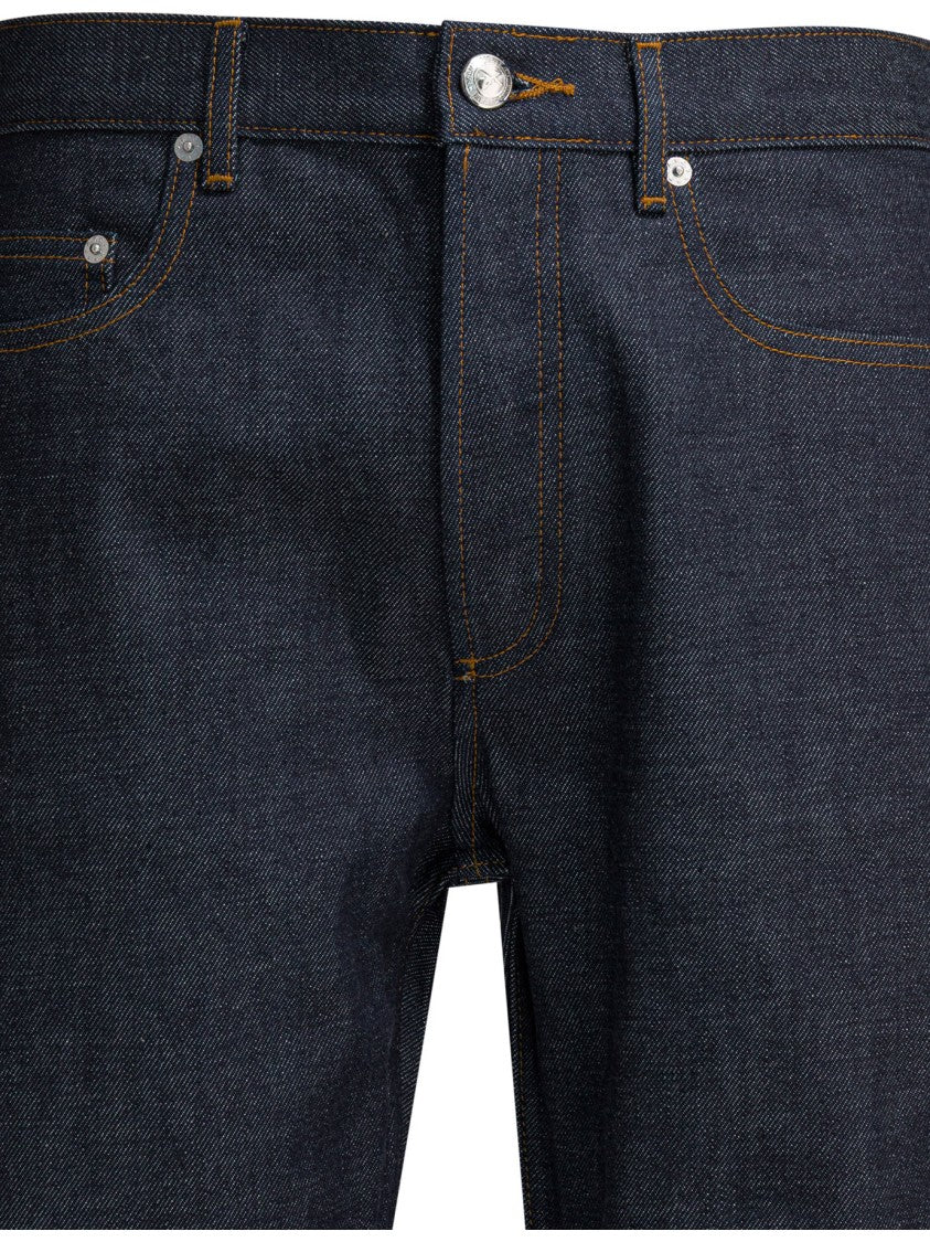 A.P.C. Mid-Rise Straight Wide Cut Jeans