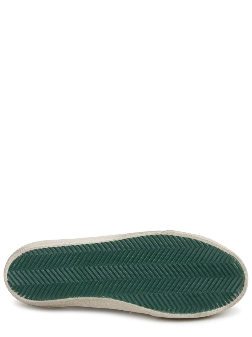 Golden Goose White Dark Green Star Sneakers