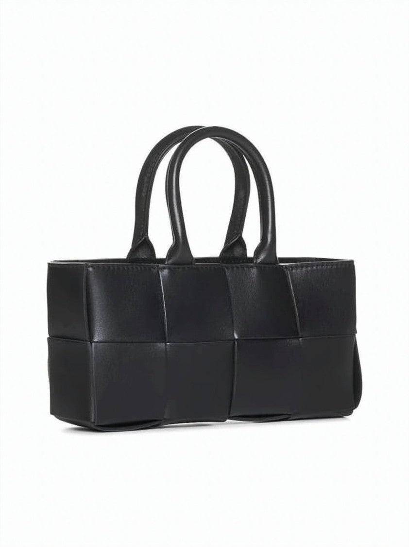 Bottega Veneta Rectangular Tote Bag With Woven Panel Design