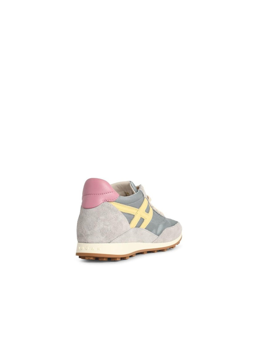 Hogan 'H699' Light Blue Leather Blend Sneakers