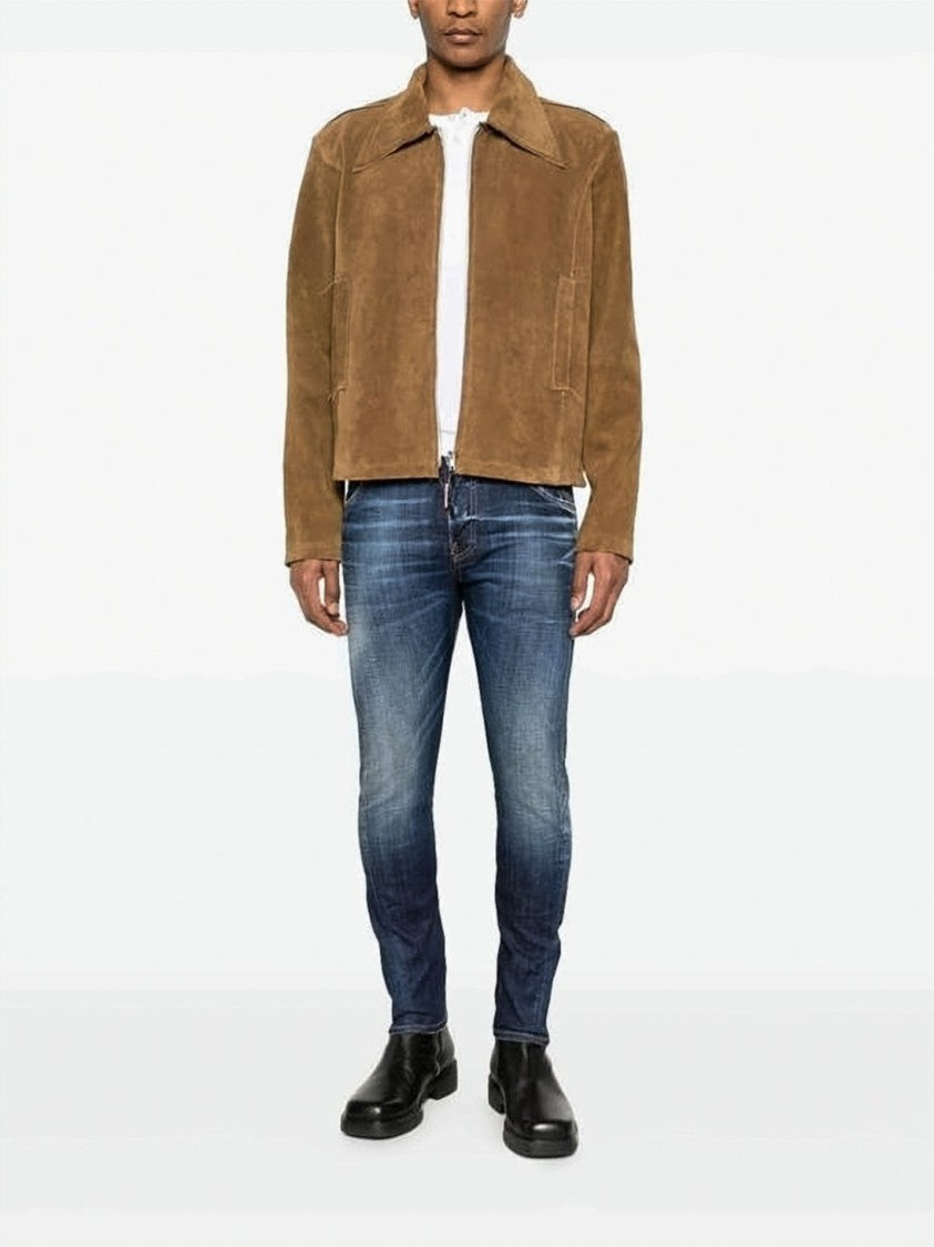 Dsquared2 Blue Slim Fit Lightly Faded Denim Pants