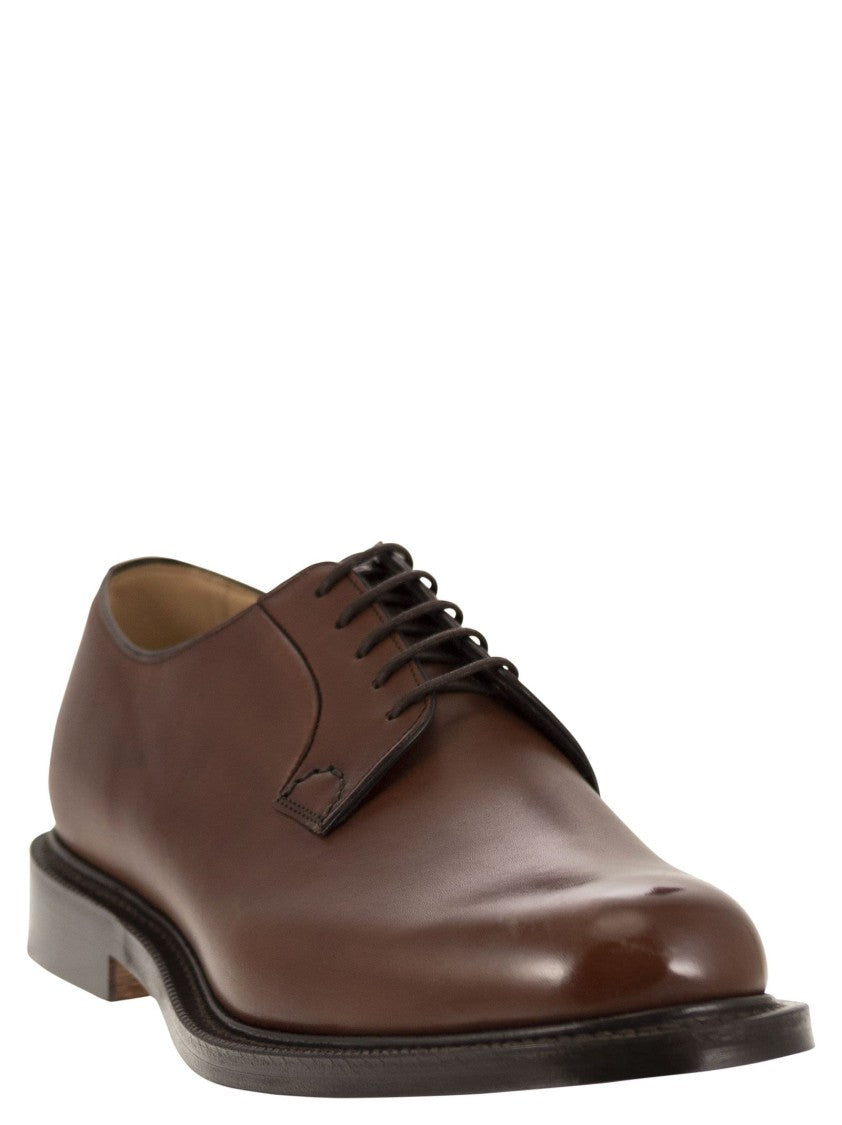 Church's Whole Cut Brown Derby With Artisanal Hand-Stitching