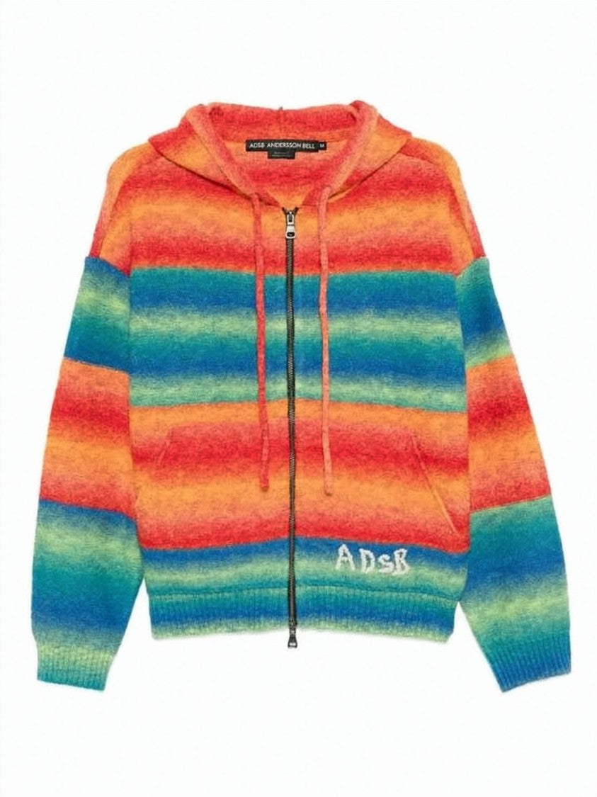 Andersson Bell Hooded Zip-Up Jacket With Vibrant Horizontal Stripes