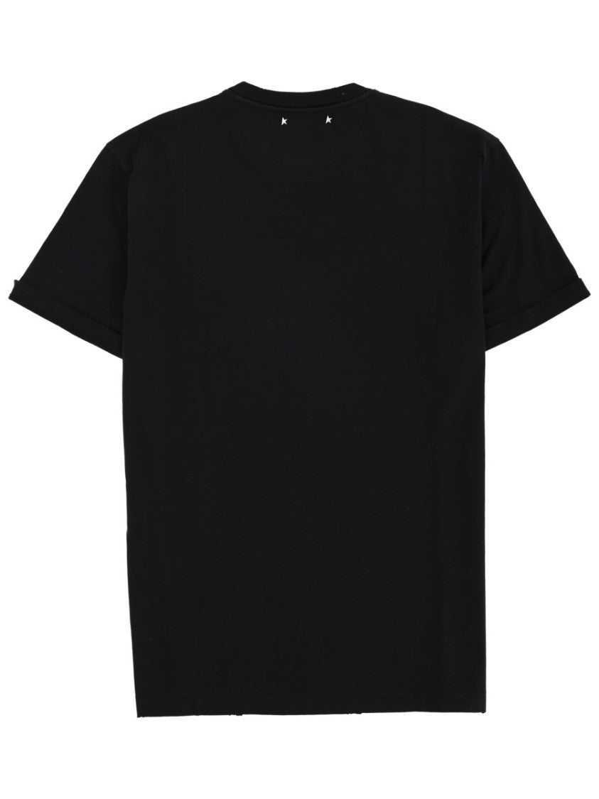 Golden Goose Neutrals Back Neckline Logo Cotton T-Shirt