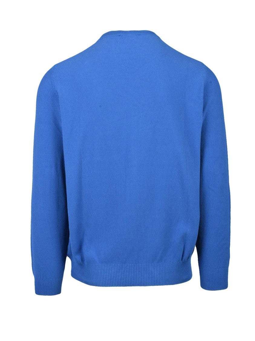 Filippo De Laurentiis Light Blue Fine-Knit Sweater