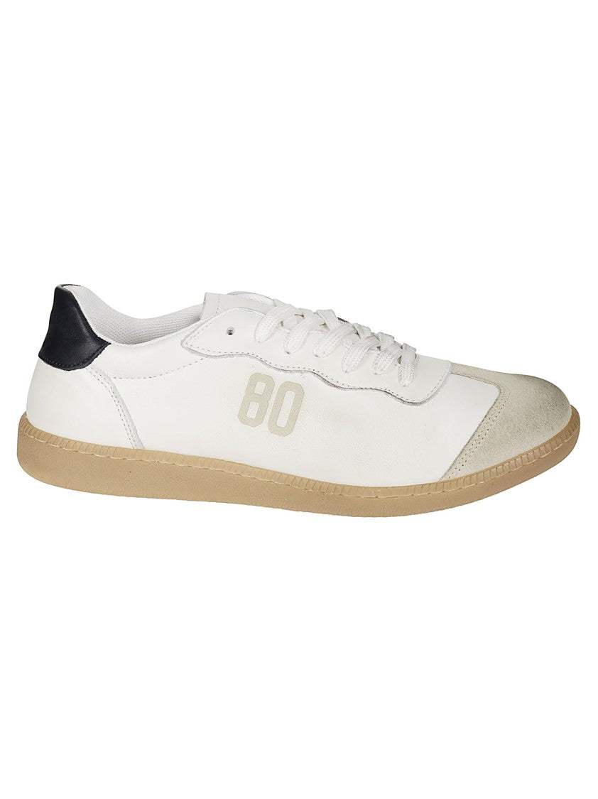 Be980 White Leather Shoes