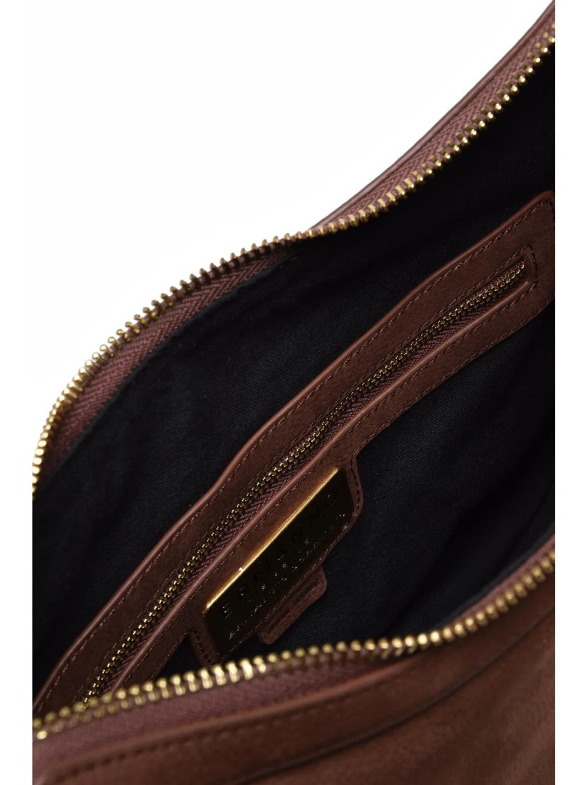 Ermanno Firenze Ermanno Firenze Angelica Shoulder Bag With Curved Silhouette And Gold Accents