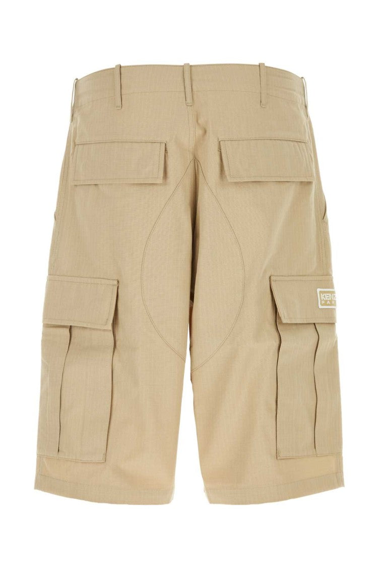 Kenzo Beige Cotton Bermuda Shorts