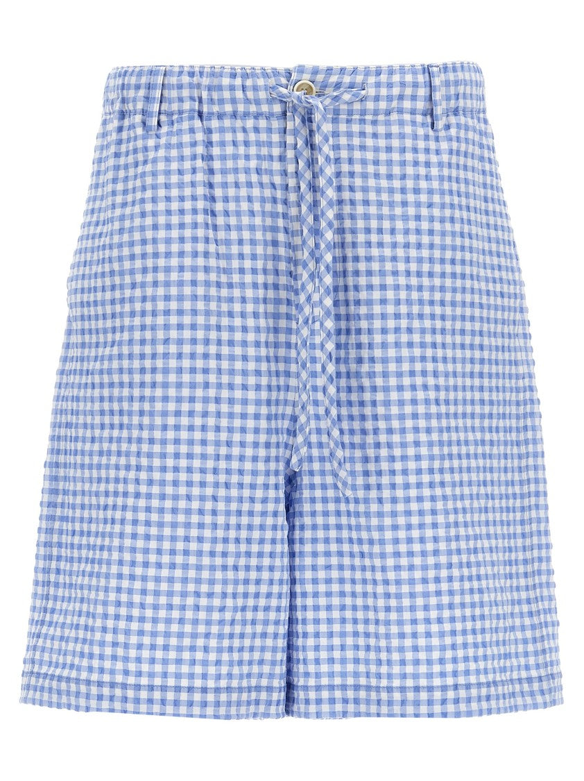 Marni Vichy Print Cotton Blend Bermuda Shorts